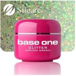 glitter 22 Spring Green base one żel kolorowy gel kolor SILCARE 5 g